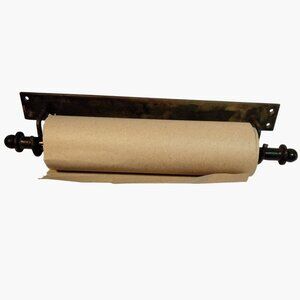 Rustic Butcher Paper Roll Holder Metal Wall Mount Craft Farmhouse Lodge Cottage